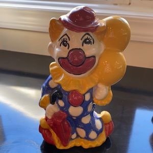 Vintage Two-sided Happy/Sad Ceramic Clown Statue